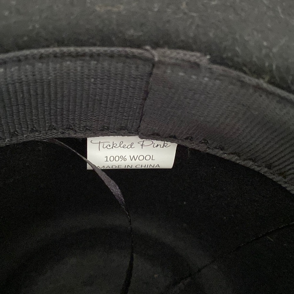 Adjustable Black wool hat